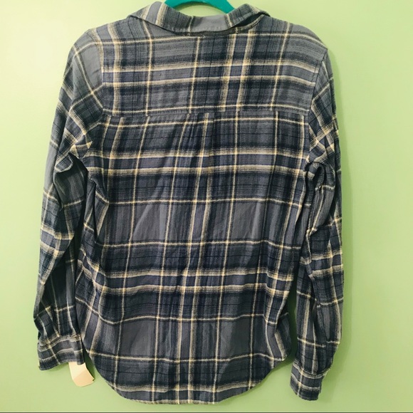 NEW Blue Plaid Button Down - Picture 3 of 4